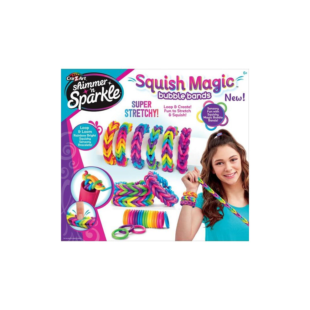 Shimmer n Sparkle Squish Magic Bubble Bands Loom Band Making Kit