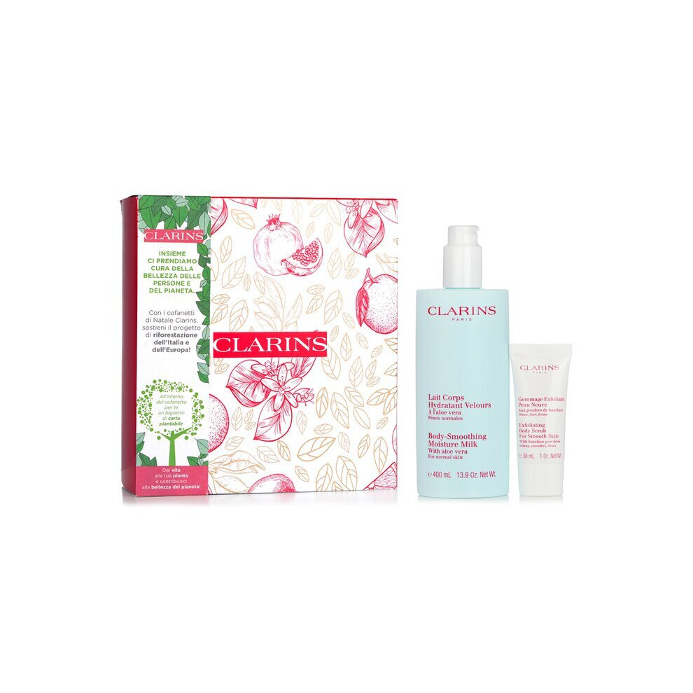 Clarins Body Smoothing Moisture Milk & Exfoliating Body Scrub Set