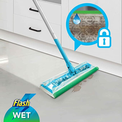 Flash Flash Speedmop, Wet Cloth Refills,Cleaner,Wild Orchid 96 Count (24 x 4) 1