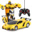(Yellow) 1:18 One-touch transformation into a remote control car, robot 1