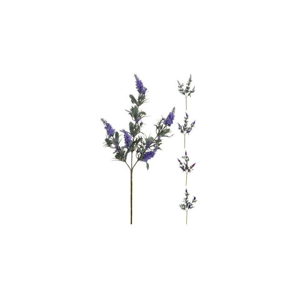 (4x Lavender Branches) Tall Artificial Flowers Plants In/Outdoor Fake Garden Wedding Home Decor Bouquet