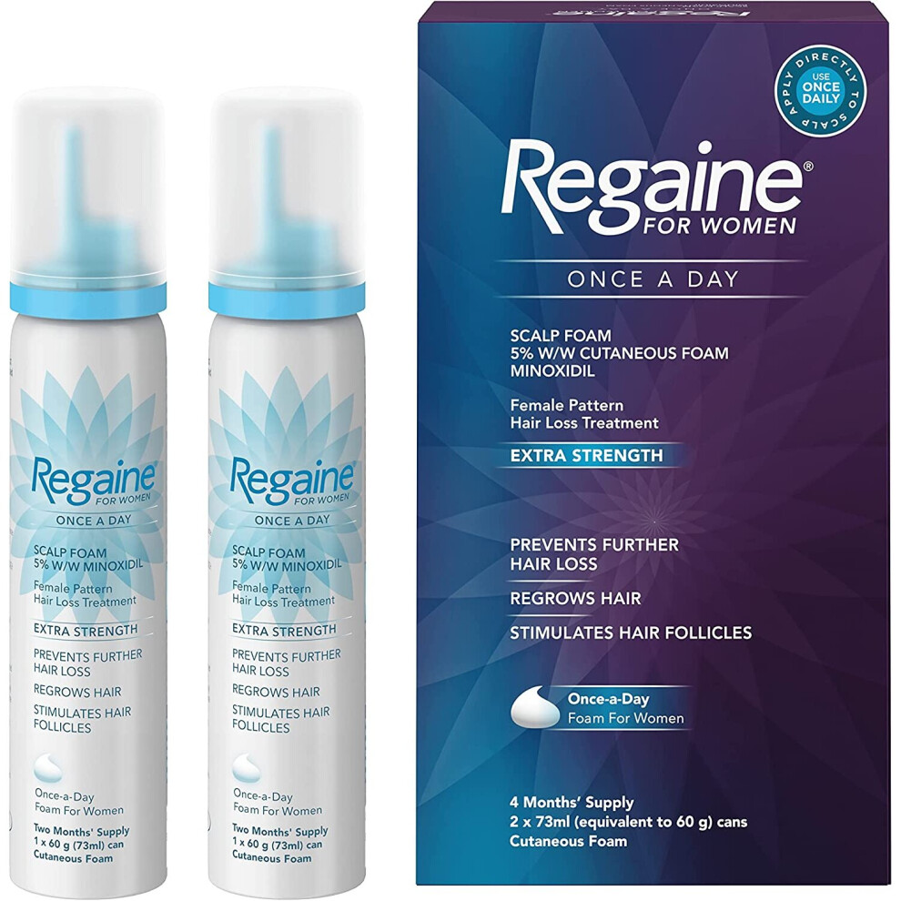 Regaine for Women, Hair Growth & Prevents further Hair Loss 2 x 73ml