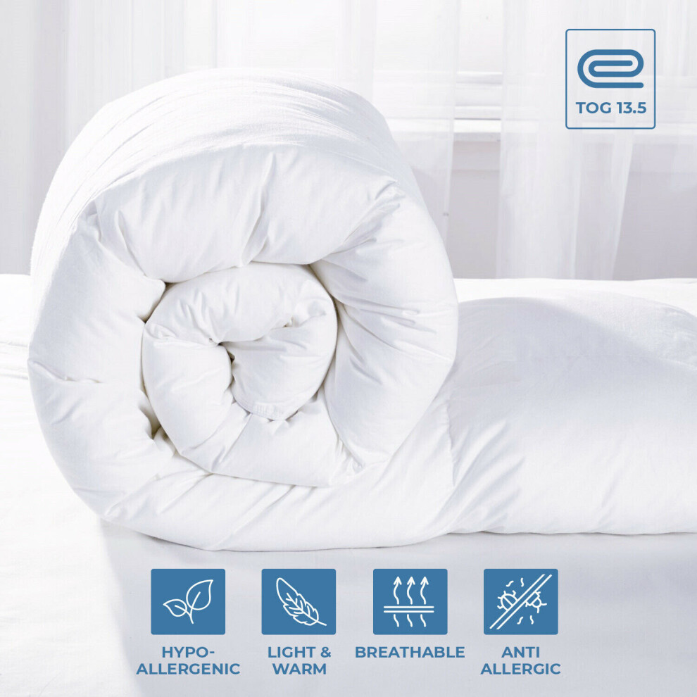 Aspire Homeware (13.5 Tog, Super King) Warm Duvet Tog Soft Anti-Allergy Duvets & Quilts White