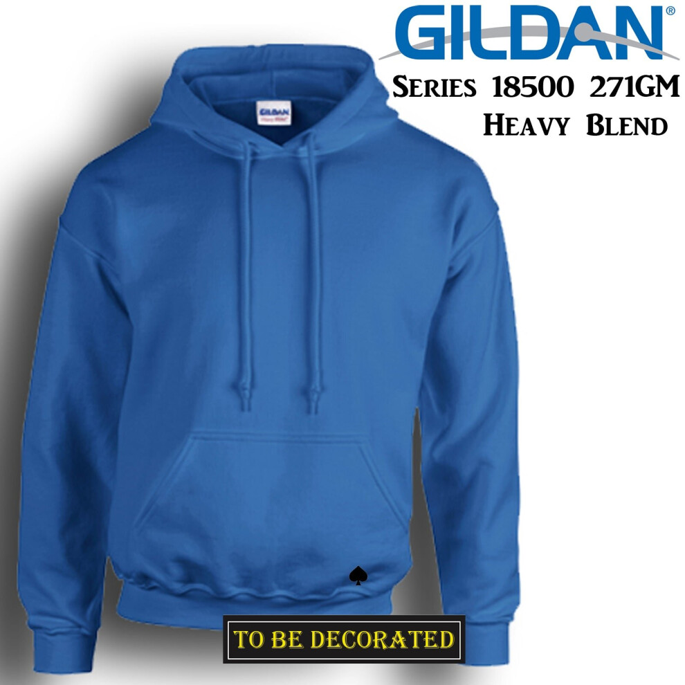 (S) Gildan Royal Blue Hoodie Heavy Blend Hooded Sweat Mens Pullover