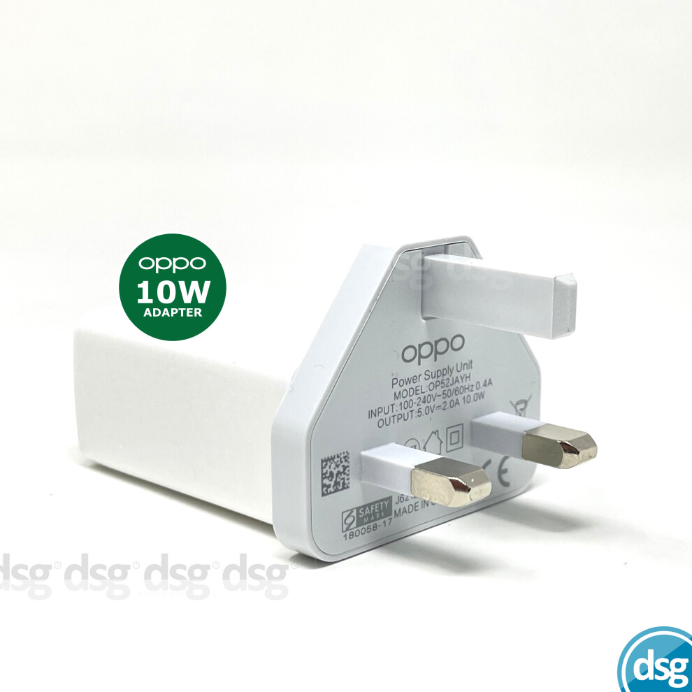 (10W UK ADAPTER) OPPO Power Adapter Fast Charger UK Plugs - 80W / 65W / 30W / 18W / 10W SuperVOOC