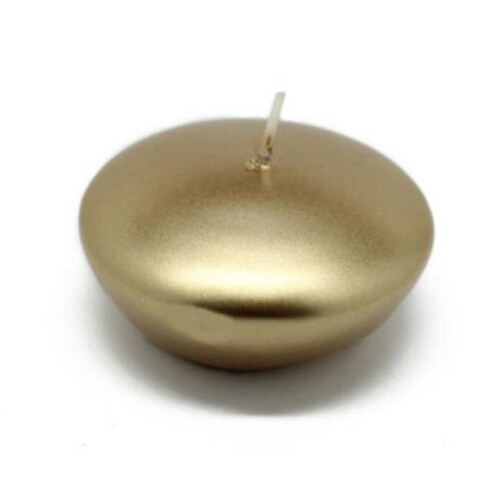 3 in. Metallic Gold Floating Candles -12pc-Box