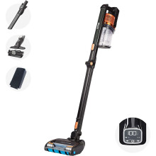 Shark IZ300UK Cordless Stick Vacuum: 60-Min Run Time, DuoClean PowerFins, Flexology, Anti-Hair Wrap, LED Display & Headlights, 20cm Crevice Tool - Refurbished