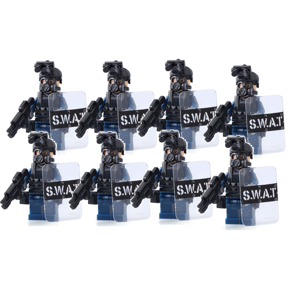 6 Pieces police swat mini figures toy set gift