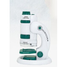 (white and green) Portable microscope science puzzle to explore
