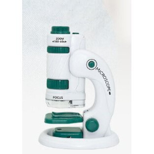 (white and green) Portable microscope science puzzle to explore