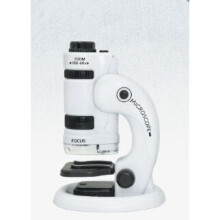 (white and black) Portable microscope science puzzle to explore