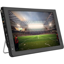 ASHATA Portable Digital TV,12inch Digital Analog Televisions 110-220V Black