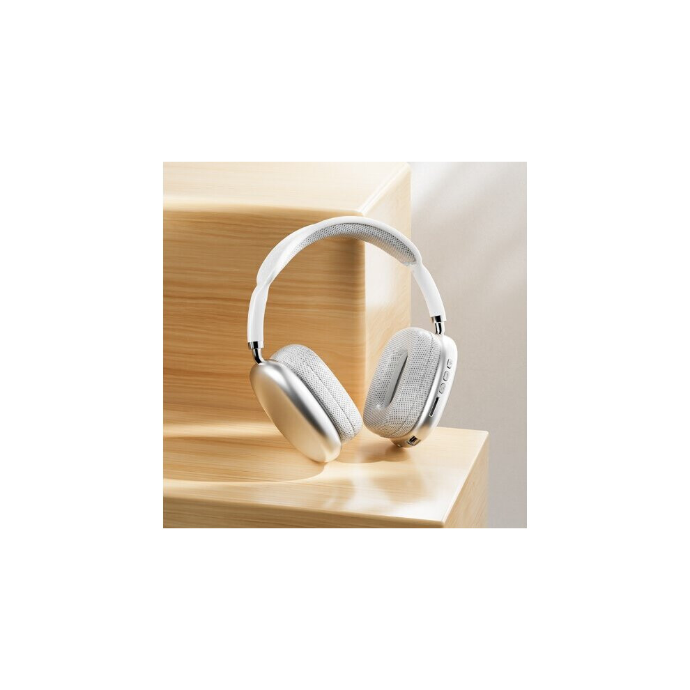 (White) Wireless Bluetooth Headset Headband Surround Sound White 944407502531