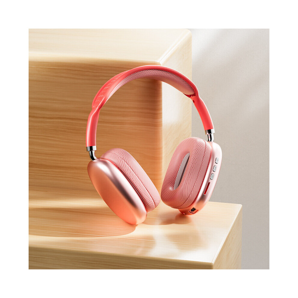 (Red) Wireless Bluetooth Headset Headband Surround Sound Red 944407507536