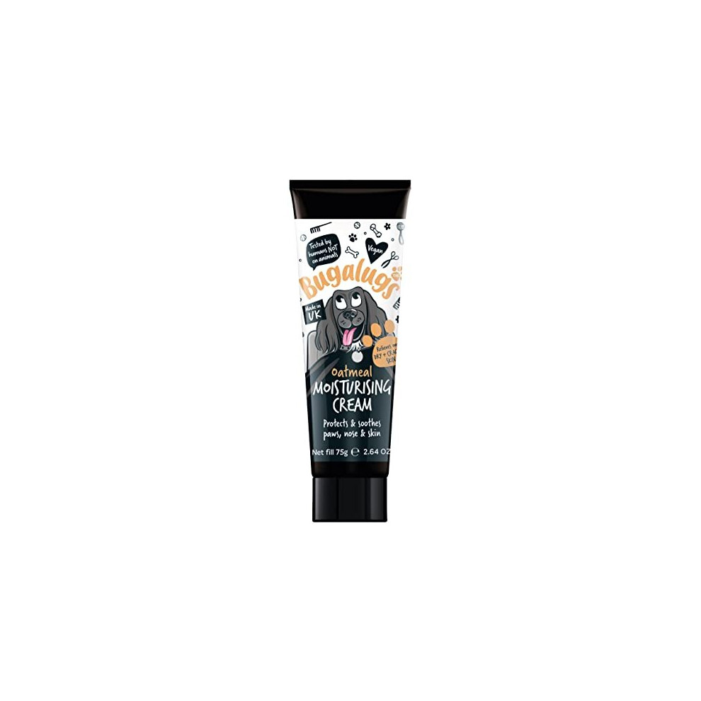 BUGALUGS Dog nose balm 75g, Moisturising cream for paws, nose and skin for dogs contains Colloidal Oatmeal, Vegan formula nose balm for dogs reduces