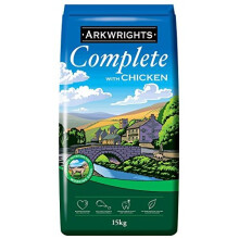 Arkwrights Chicken Complete Dog Food 15kg - Adult Dry Dog Food - Complete Nutrition for Working, Sporting and Active Dogs - Delicious Dog Biscuits