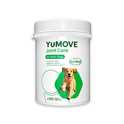 YuMOVE Adult Dog | Joint Supplement for Adult Dogs, with Glucosamine, Chondroitin, Green Lipped Mussel | Aged 6 to 8 | 300 Tablets