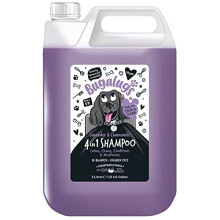 Dog Shampoo by Bugalugs lavender & chamomile 4 in 1 dog grooming shampoo products for smelly dogs with fragrance, best puppy shampoo, professional