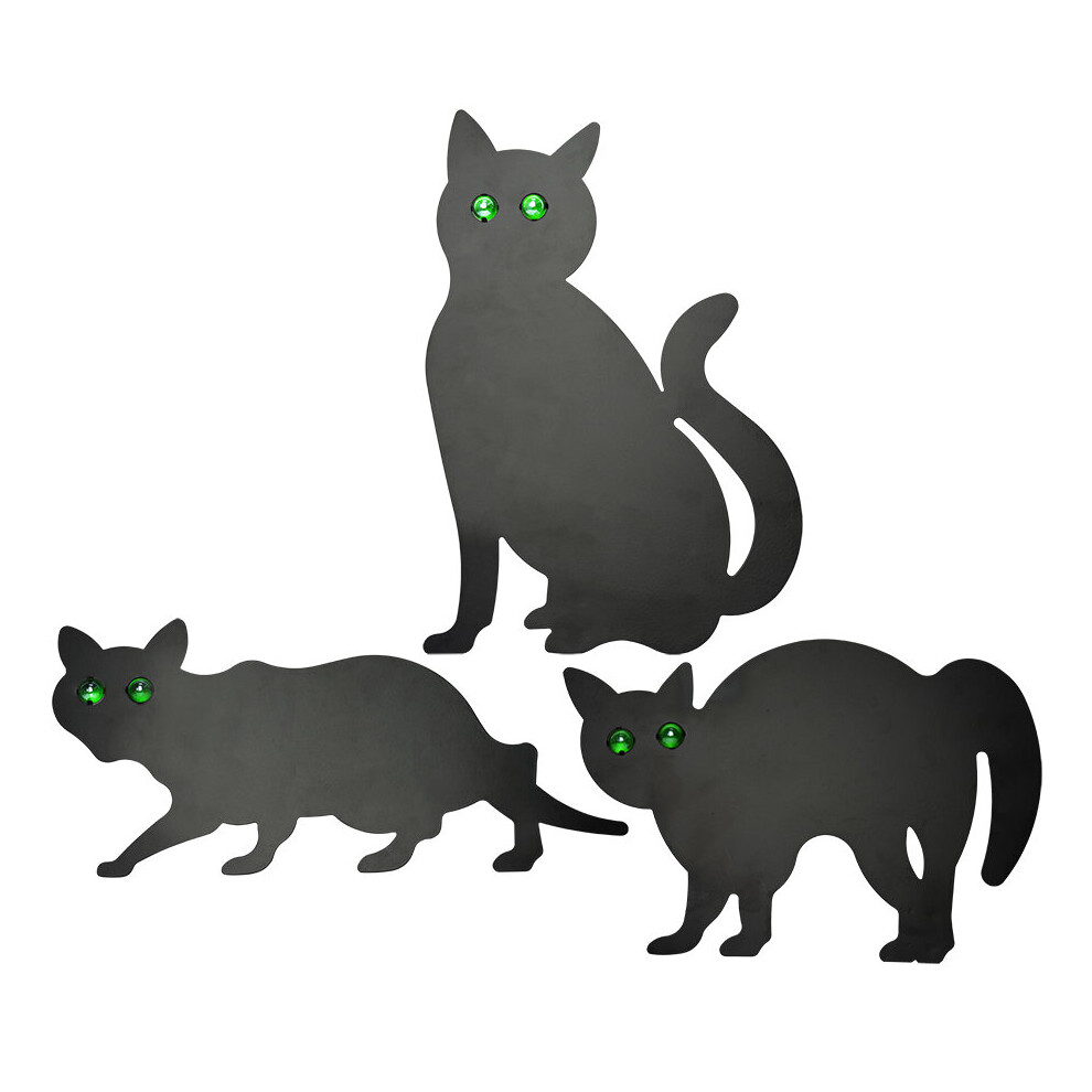 3x Black Scare Cats Garden Patio Pest / Bird / Rodent / Fox Control Deterrent