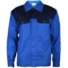 (2XS, Blue/Dark Blue) Mens Working Jacket Industrial Heavy Duty Coat