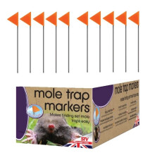 10 Mole Trap Flag Markers Hi Visibility Lawn Markers UV Resistant 30cm