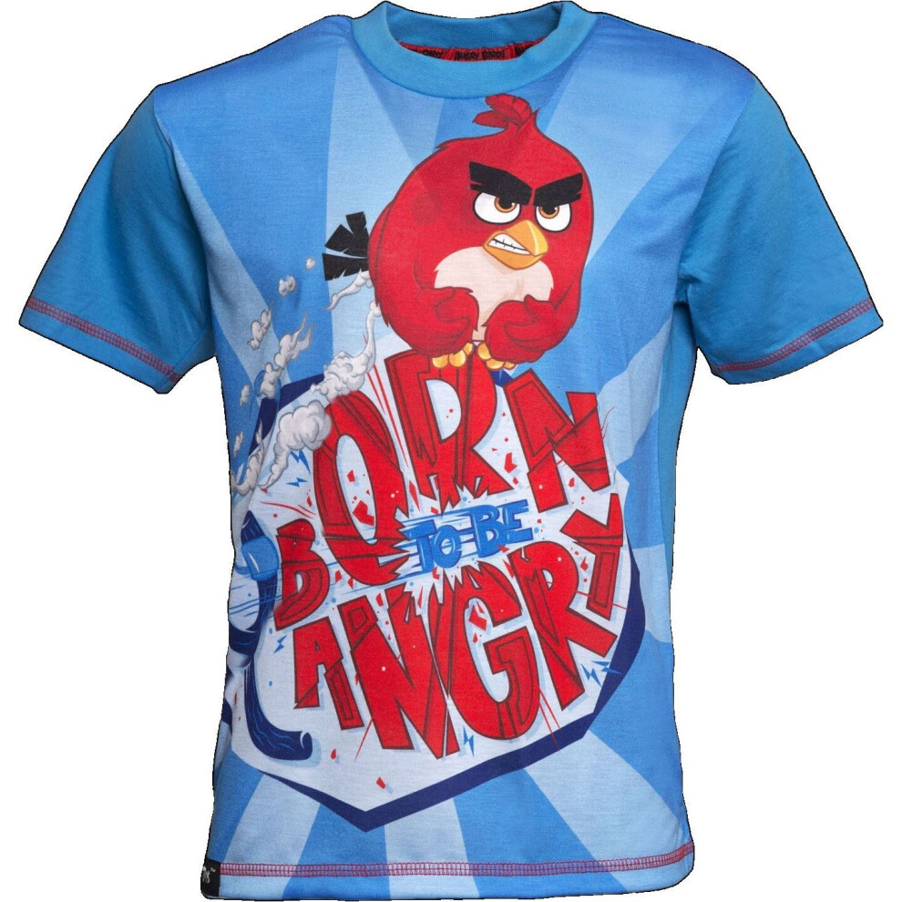 BORN TO BE ANGRY | ANGRY BIRDS MOVIE T-Shirt | Age 7-8 Years