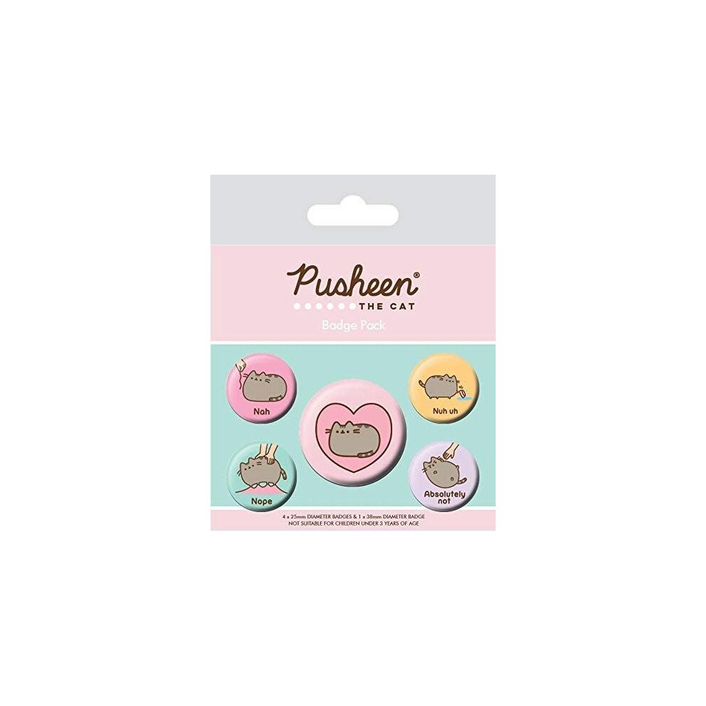 PUSHEEN Official Pin Backed Badge Pack (NAH)