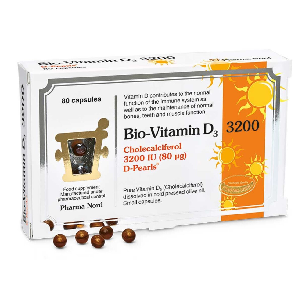 Pharma Nord Bio-Vitamin D3 3200Iu (80Mcg) - 80 Capsules