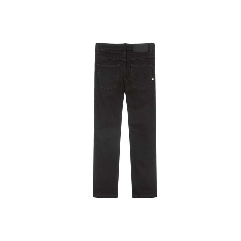 (10 Years) Hugo Boss Junior's J24800 Z11 Slim Fit Jeans Black