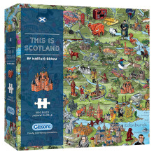 Ceci est l'Écosse | Puzzle Jigsaw 1000 Pièces | Puzzle Carte Attractions | Puzzle Durable pour Adultes