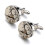 (silver with words) Men's cufflinks shirt casual 3
