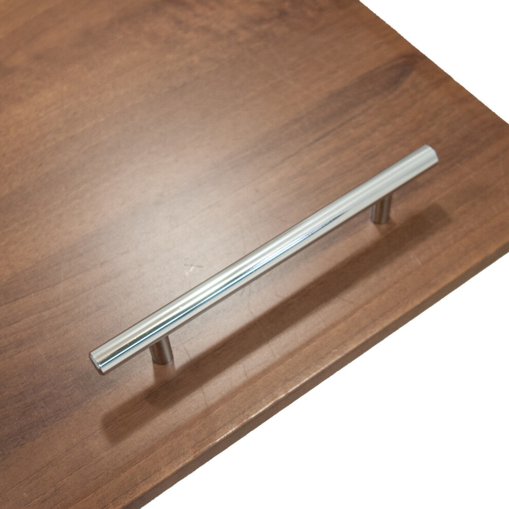 ("HANDLE SIZE:  177mm H/C - 237mm Overall", 20) T Bar Kitchen Cabinet Door Handle Cupboard Drawer Furniture Chrome T Bar Handle