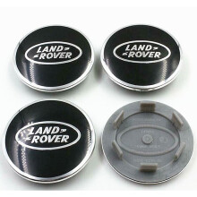 New 4 x LAND ROVER CENTRE CAPS BLACK RANGE ROVER SPORT EVOQUE DISCOVERY 63mm