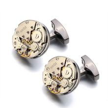 (silver+black gold) Men's cufflinks shirt casual