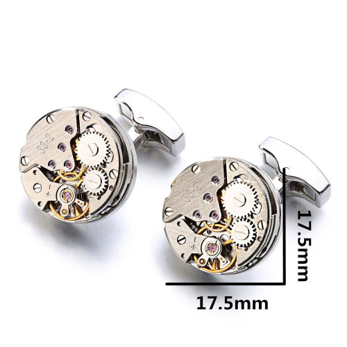 (silver+gold) Men's cufflinks shirt casual 2