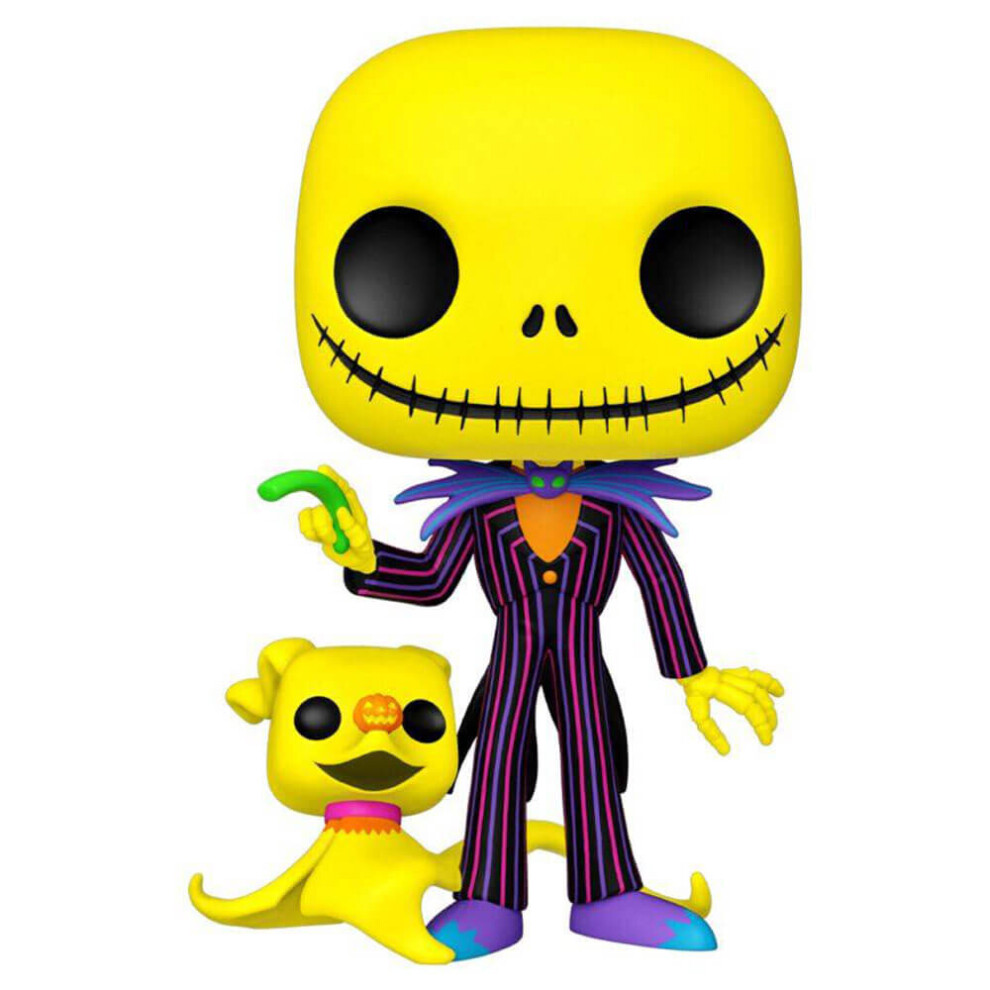 Photos - Action Figures / Transformers Disney TNBC Jack Skellington & Zero Black Light 10" Pop! Vinyl 