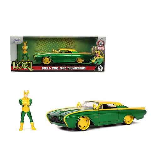 Marvel Marvel Comics Loki & 1963 Ford Thunderbird 1:24 Scale 1
