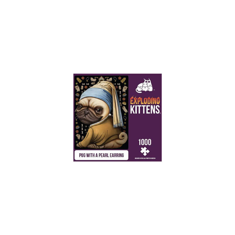 Exploding Kittens Puzzle 1000pcs (Pug w P.Earring)