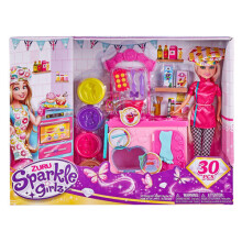 Nukke - ALLTOYS SPARKLE GIRLZ - Leivontamestari - Vaaleanpunainen - Leikkisetti - Luovuus