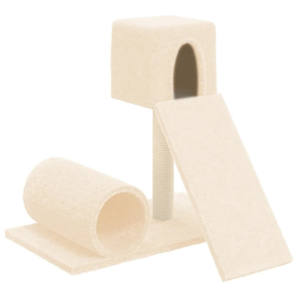 (Cream) vidaXL Cat Tree with Sisal Scratching Posts Cat Activity Centre Multi Colours