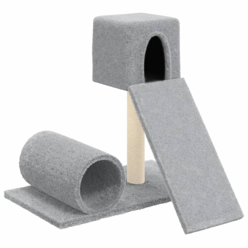 VidaXL (Light grey) vidaXL Cat Tree with Sisal Scratching Posts Cat Activity Centre Multi Colours