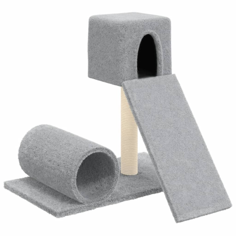 (Light grey) vidaXL Cat Tree with Sisal Scratching Posts Cat Activity Centre Multi Colours