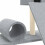 VidaXL (Light grey) vidaXL Cat Tree with Sisal Scratching Posts Cat Activity Centre Multi Colours 6