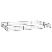 (600 x 400 x 50 cm) vidaXL Dog Playpen 4 Panels Black Powder-coated Steel Dog Kennel Multi Sizes