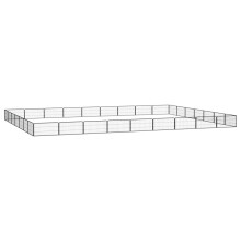 (900 x 700 x 50 cm) vidaXL Dog Playpen 4 Panels Black Powder-coated Steel Dog Kennel Multi Sizes