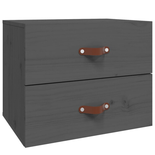 VidaXL (Grey, 1) vidaXL 1/2x Wall-mounted Bedside Cabinet Floating Bedside Unit Multi Colours