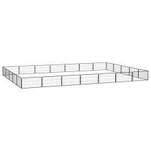 (700 x 500 x 50 cm) vidaXL Dog Playpen 4 Panels Black Powder-coated Steel Dog Kennel Multi Sizes