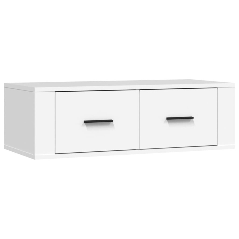 (White) vidaXL Hanging TV Cabinet Engineered Wood Sideboard Hifi TV Unit Multi Colours