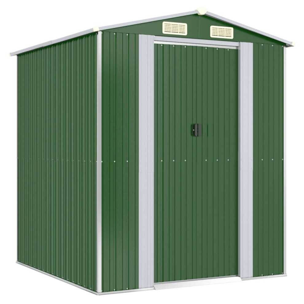 Vidaxl (192 X 191 X 223 Cm (L X W X H)) Garden Shed Galvanised Steel Outdoor Tool Storage Patio Lawn Tool Shed