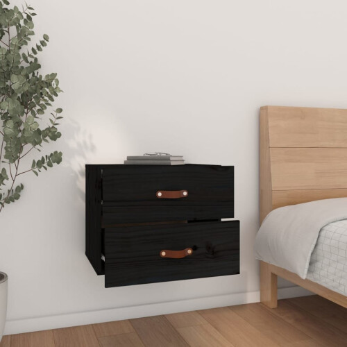 VidaXL (Black, 1) vidaXL 1/2x Wall-mounted Bedside Cabinet Floating Bedside Unit Multi Colours 2